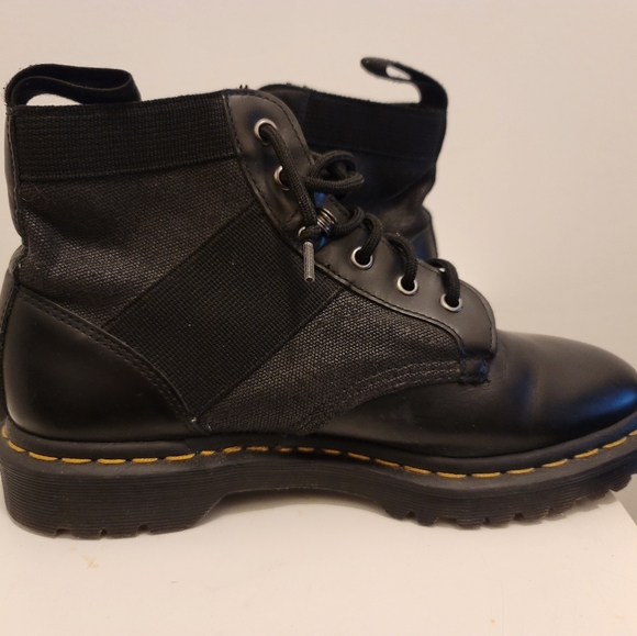 Doc Martens Beam lace up boot in black Size 7 Men canvas leather boot - Picture 2 of 6